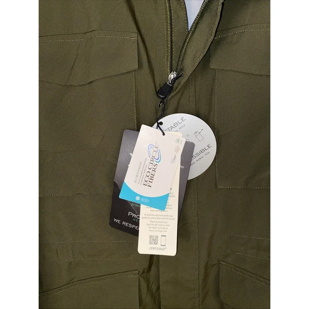 Save The Duck Parka‎ Jacket Women 2XL Olive Recycled Polyester Pro-Tech